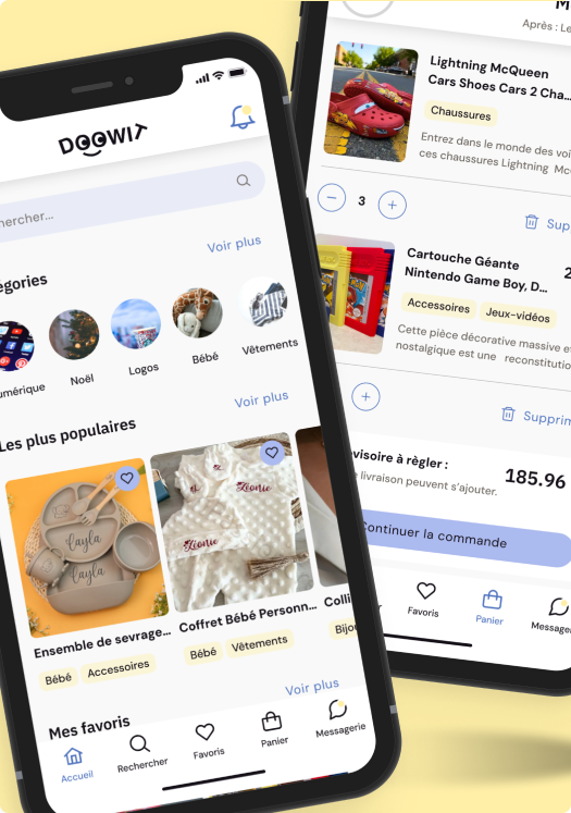DOOWIT : Maquette d'une application mobile e-commerce basée sur le "Do It Yourself".